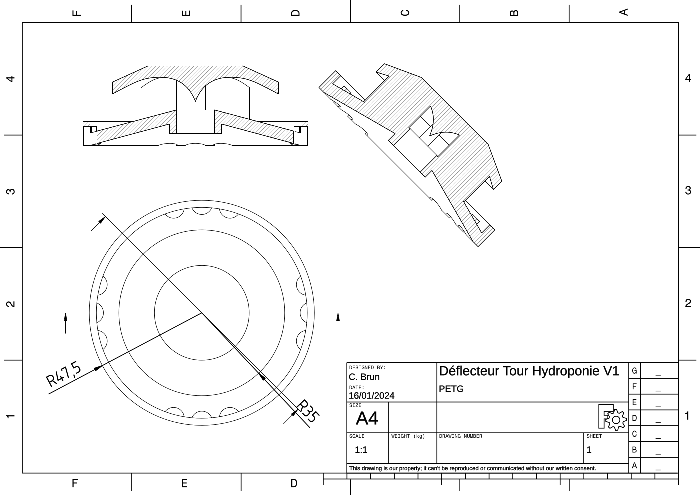 Deflector plan